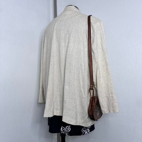 Vintage 90s Minimalist Costal One Button Blazer Unlined - Picture 4 of 7